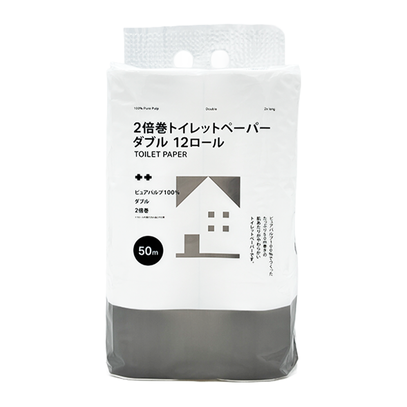 サツドラ 2倍巻トイレットペーパーピュアパルプダブル12R
